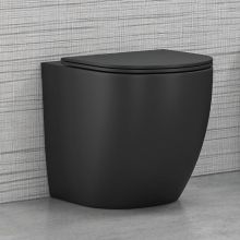 Milos 57 Rimless Black Matt Floor-Standing Toilet
