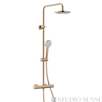 Even 250 Rose Gold Thermostatic Shower System