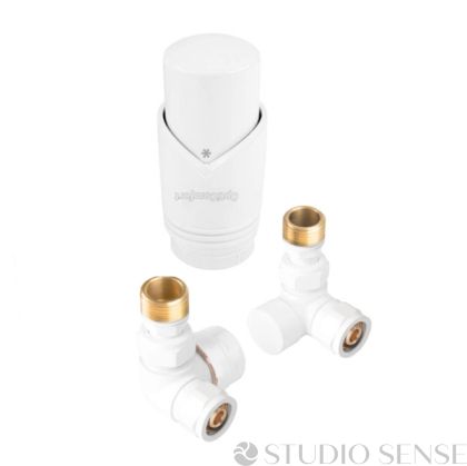 OPTIComfort White Thermostatic Set With Axial Valves