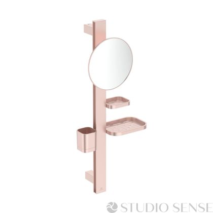 Стенен комбиниран аксесоар за баня ALU+ Beauty Bar S Rosé 