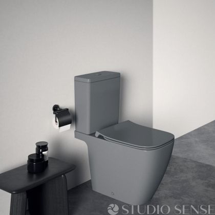 i.Life B RimLS+ Grey Close Coupled Toilet