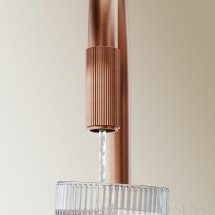Switch Brushed Copper Rose Gold Single Lever Kitchen Mixer+Filtering System