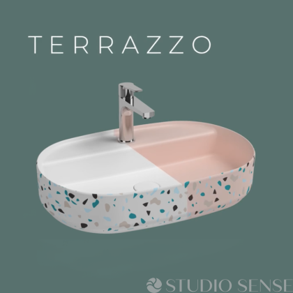 Мивка върху плот Infinity 60 Terrazzo Colors