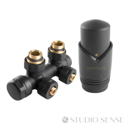 OPTIComfort DUOPLEX Anthracite Thermostatic Set With Valves
