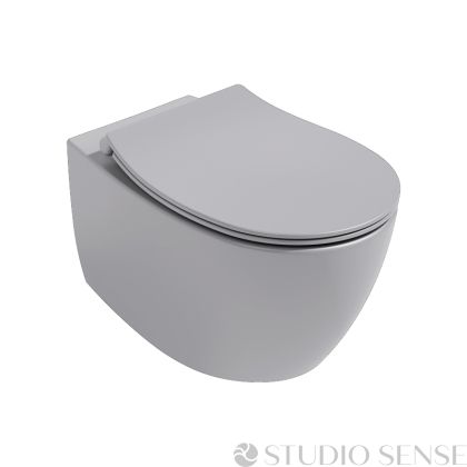 Конзолна сива тоалетна чиния Sentimenti 53 Rimless 