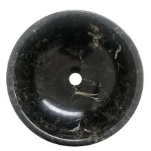 Мраморна мивка върху плот или полувграждане Marble Dark 