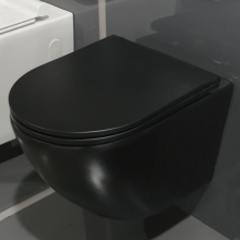 Черна конзолна тоалетна Carlo 48 Mini Rimless Black Matt