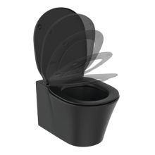 Черна конзолна тоалетна чиния Connect Air AquaBlade 54 Silk Black 
