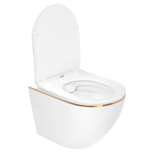 Конзолна тоалетна Carlo 48 Mini Rimless Gold Edge 