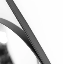 Кръгло огледало с черна рамка и колан за окачване Loft Style 
