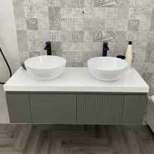 SANSA 120 Contemporary Bathroom Double Basin Cabinet