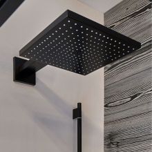 Ecostat Square Black Matt Concealed Shower/Bath Set