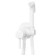 Комплект за вграждане душ за интимна хигиена Loop White със смесител
