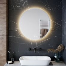 LED огледало за баня къргло Backlight Paris Dry Touch с нагревател