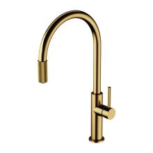 Switch Yellow Gold Brushed Single Lever Kitchen Mixer+Filtering System