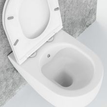 Конзолна тоалетна чиния Infinity 53 Rimless с вградено биде и смесител 