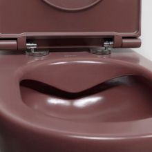 Sentimenti 53 Maroon Red Rimless Hung Toilet