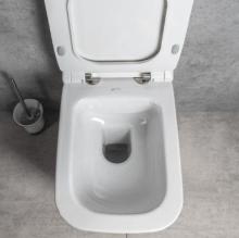 ПРОМО СЕТ тоалетна Vea Rimless, структура Grohe и черен бутон