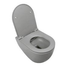 Infinity 53 Stone Gray Rimless Hung Toilet