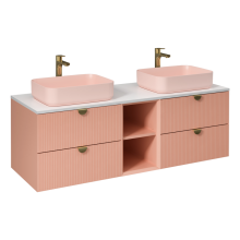 INFINITY 150 Gold Double Washbasin Cabinet