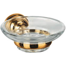 Bella Glass Soap Dish Gold 